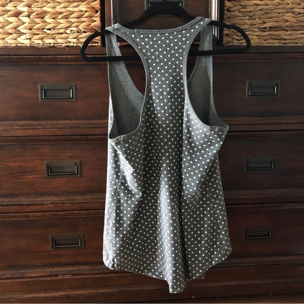 Vogo Athletica gray polka dot workout tank top in size L - Picture 2 of 6